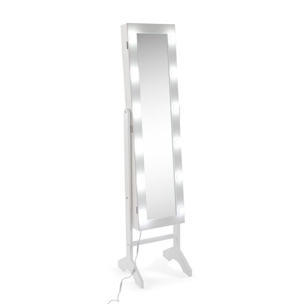 muebles linde espejo joyero blanco con led 2