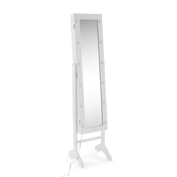 muebles linde espejo joyero blanco con led